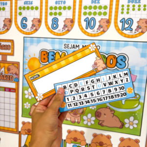 Kit Sala Capivara 2026 – Decoração Completa para Sala de Aula + Arquivos Editáveis